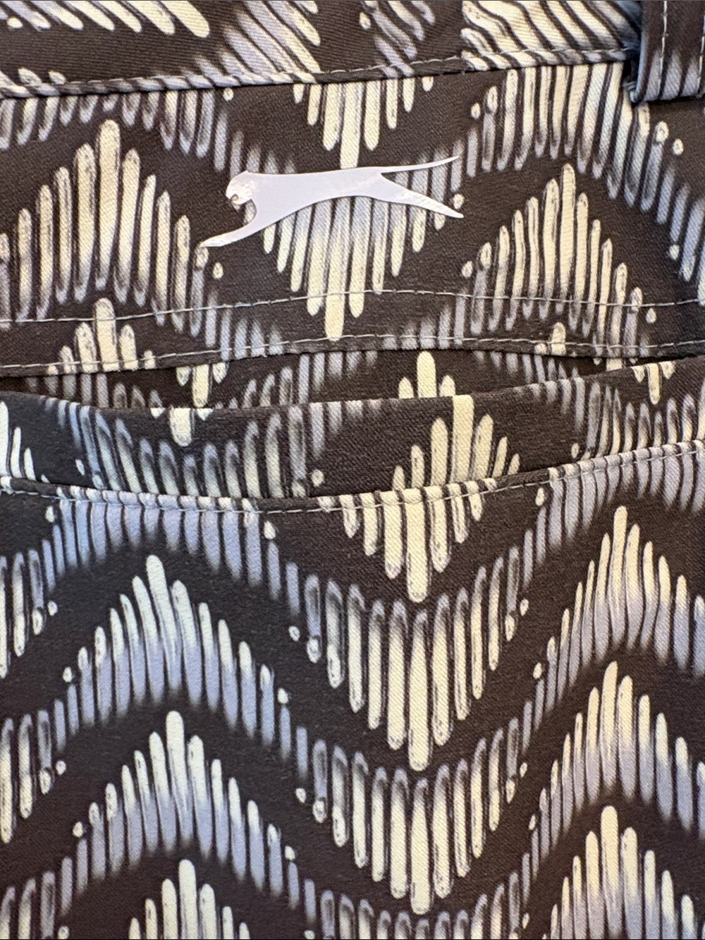 EUC Slazenger Lavender, Gray & Ivory Chevron Golf Skort w/ Pockets plus a top - Picture 8 of 16